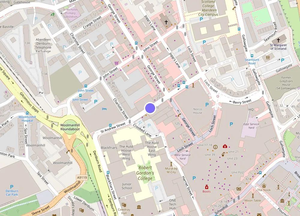 Map: Sandman Signature Aberdeen Hotel & Spa